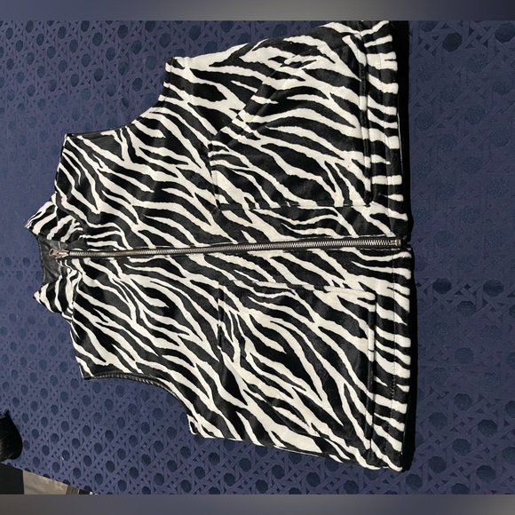 Zebra print vintage vest reversible - Picture 4 of 7